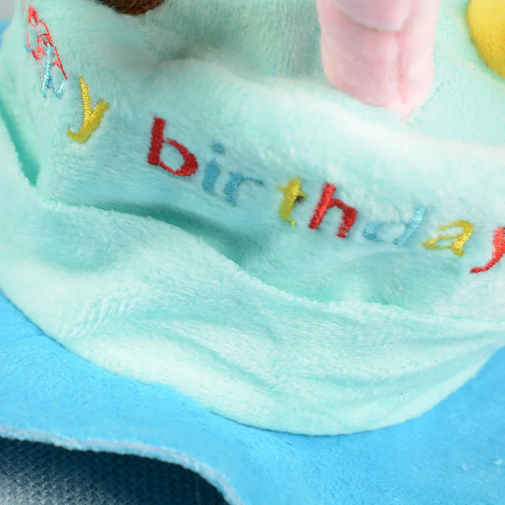 С милой собачкой шапки ко дню рождения щенок шапочки шляпа с торт свечи дизайн