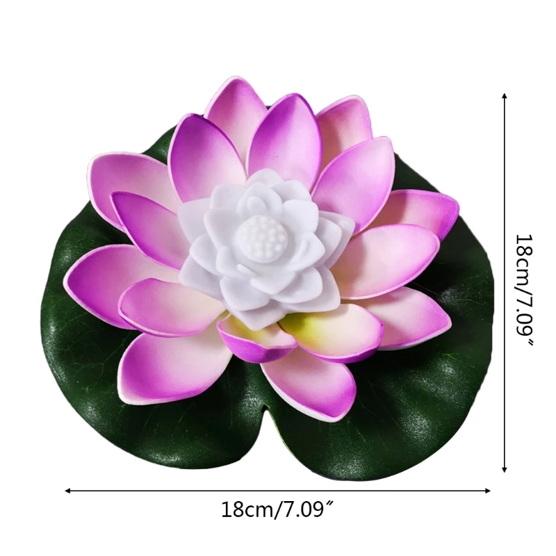 

LED Waterproof Floating Lotus Light Battery Operated Flower Pond Colorful Night Lamp Pool Garden Fish Tank Decor 85DB