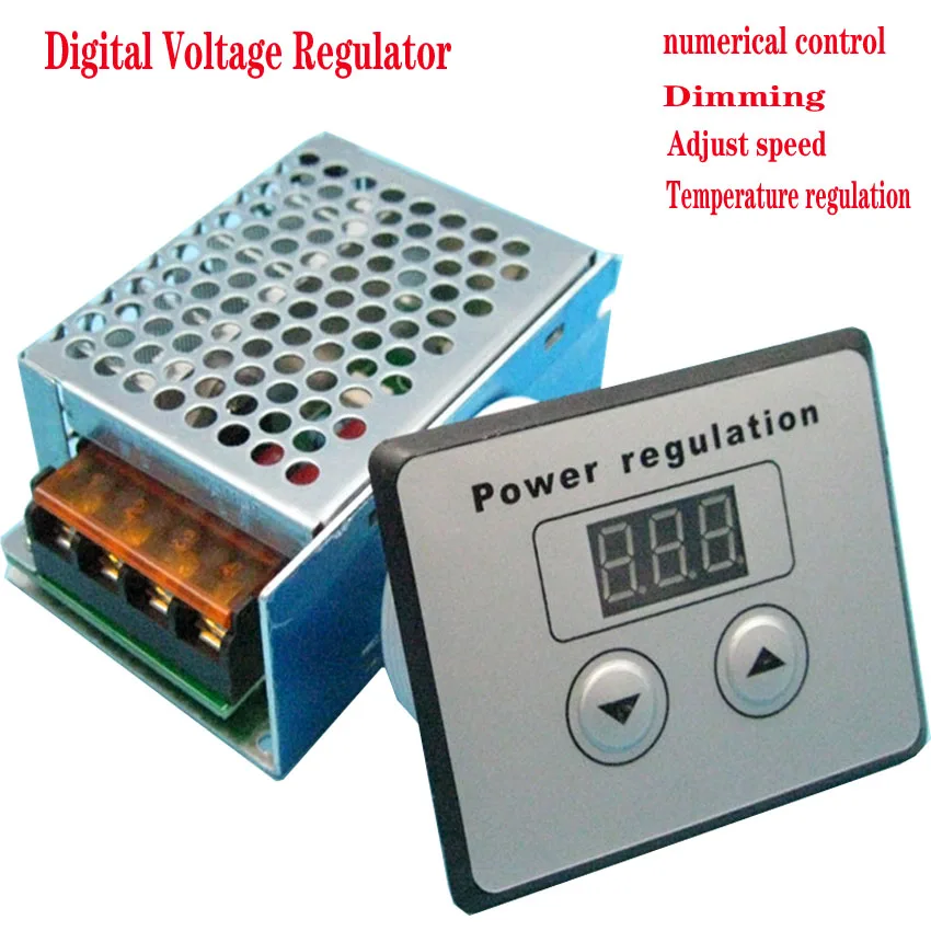 Высококачественный регулятор напряжения SCR 4000 Вт 220 В переменного тока диммер