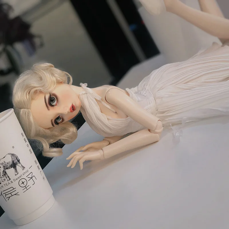 T02-X506-4 Одежда для кукол Blyth st 1/3 1/4 bjd 1/6 аксессуары на заказ белая платье с юбкой в