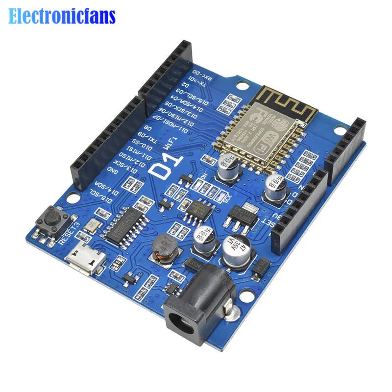 OTA WeMos D1 CH340 WiFi Wireless Development Board ESP8266 ESP-12E IDE R3 ONE For ARDUINO Compatible Drive Module 1A 24V | Электронные