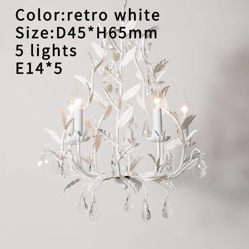 Винтажные металлические люстры с хрустальным блеском K9 Классический кантри