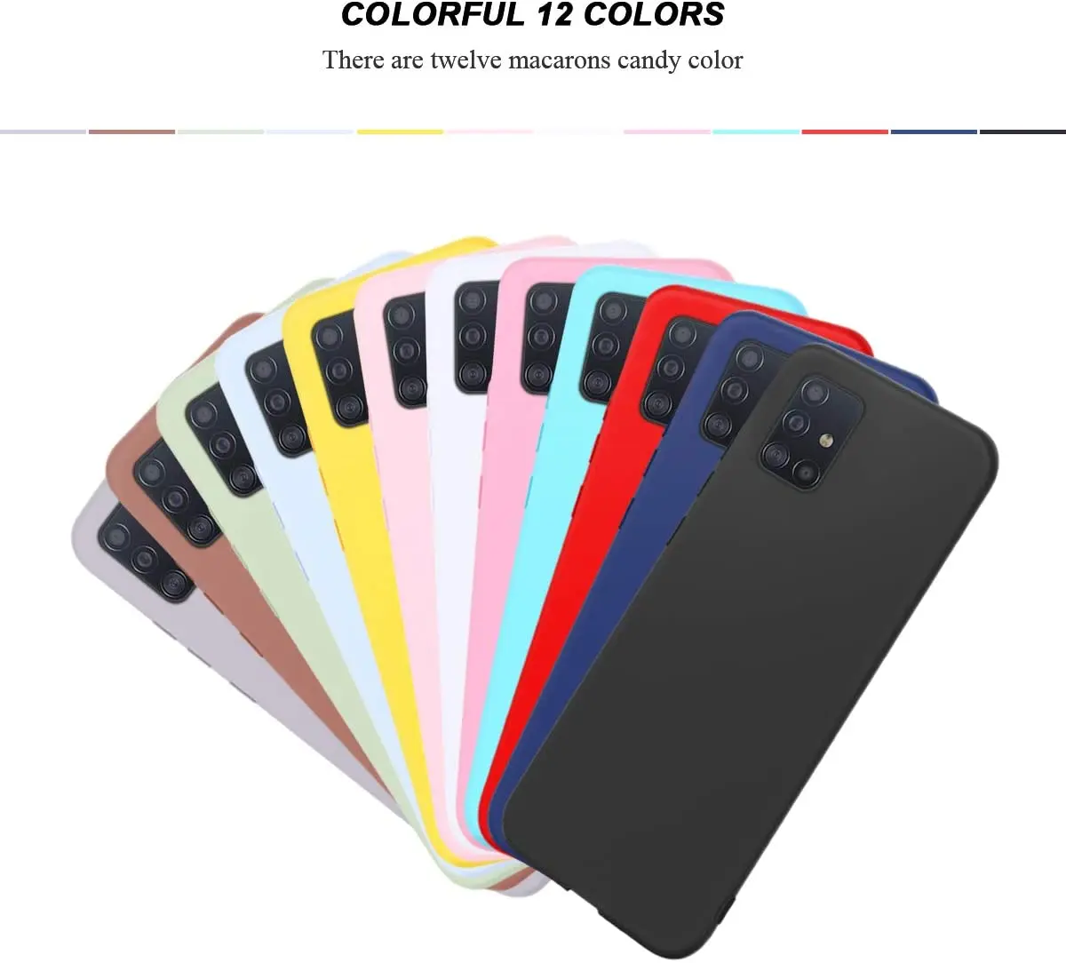 Силиконовый чехол для Samsung Galaxy A51 A71 A01 A11 A21 A31 A41 M11 M21 S10 Lite S20 Ultra Note 10 Plus S10e мягкий