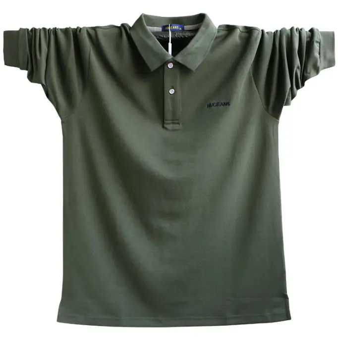 Новая мода плюс Размеры Для мужчин s Poloshirt Для мужчин хлопок рубашка поло Для мужчин с длинным рукавом Свободные тенниски мужской A5308