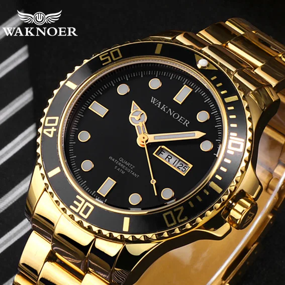 Мужские кварцевые часы классического дизайна мужские из нержавеющей стали 5ATM