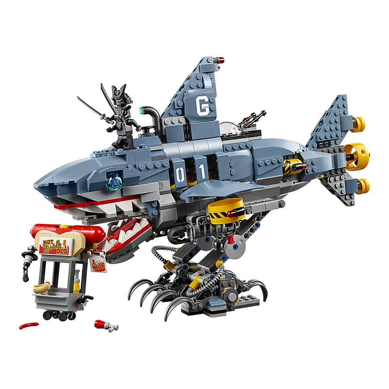 Набор строительных блоков Ninjago сделай сам кубики Акула гармадон фигурки с Lepining