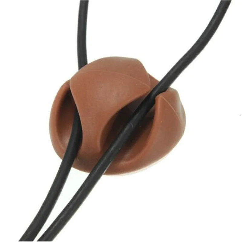 new 1pc usb cable organizer wire winder earphone holder cord clip office desktop phone cables silicone tie fixer wire management free global shipping