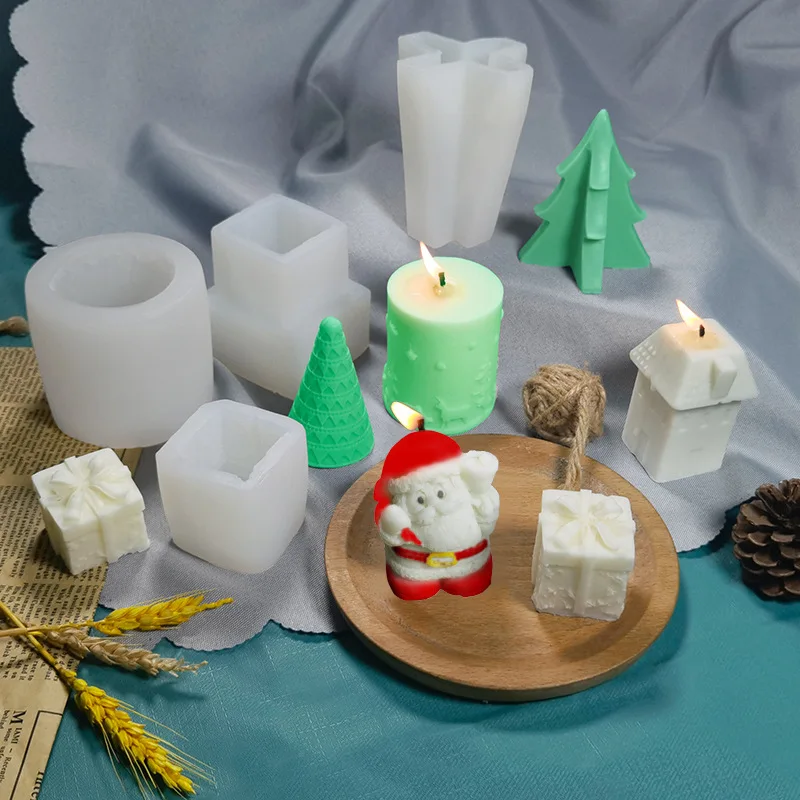 

Christmas Series Silicone Mold DIY Creative Aromatherapy Candle Handmade Soap Decoration Home Lighting Homemade Tool