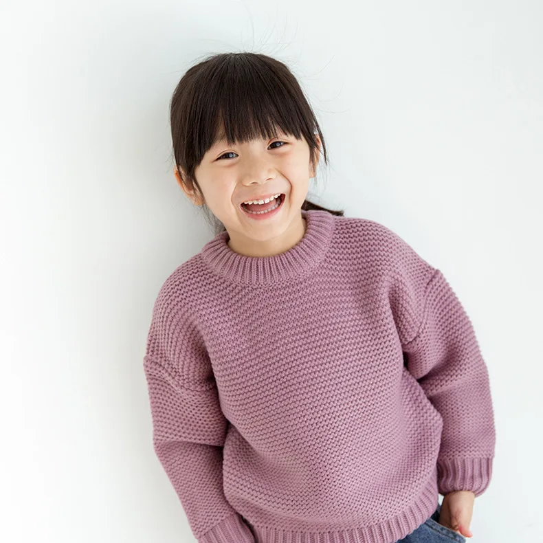 2020 Новые свитера для девочек вязаная детская одежда модные зимний толстый