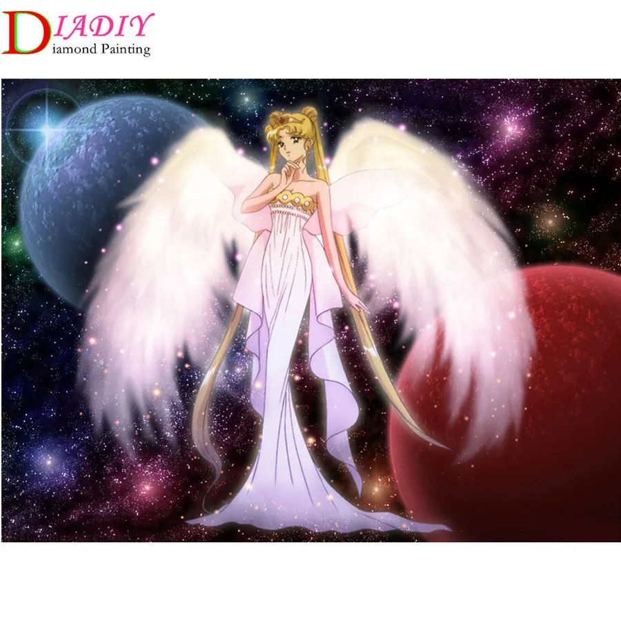 

5D DIY diamond painting cartoon beauty girl cross stitch kit full set of diamond embroidery mosaic picture home decoration gift