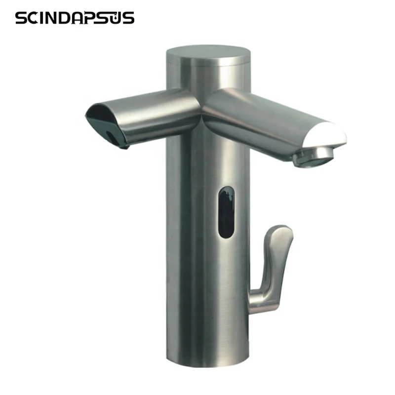 

New Modern Brass Material Automatic Sensor Faucet and Soap Dispenser for Bathroom Hotel