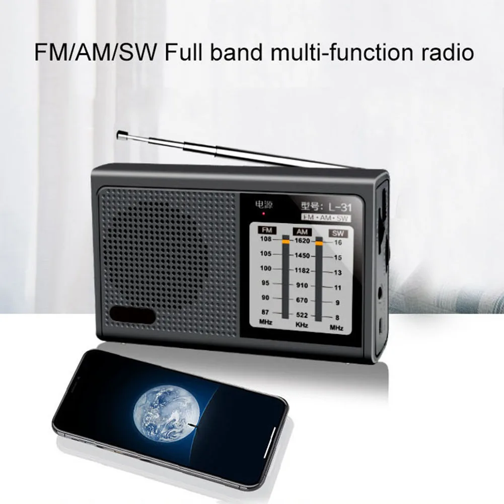 Портативный мини-радиоприемник ручной двухдиапазонный AM FM музыкальный плеер