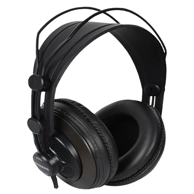 

Original Samson SR850 monitoring HIFI headset Semi-Open-Back Headphones for Studio, with leather earcup,without retail box mp3