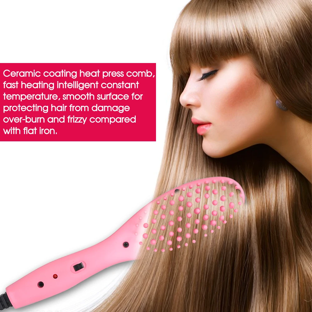 Расческа выпрямитель электрический Горячая расческа нагреваемая керамическая