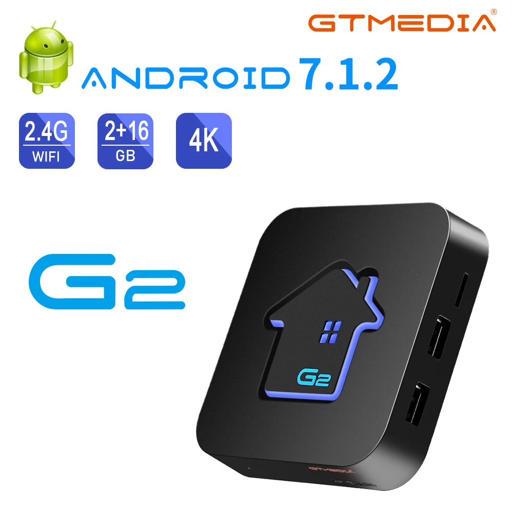 

Gtmedia 4K HDR Android IP TV Box 1G+8G 2G+16G 4G+64G Youtube Netflix Media Player TVBOX Android TV Set Top Box PK X96 BOX