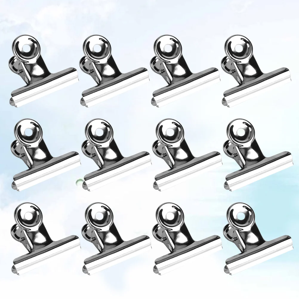 

30pcs Useful Snack Bag Sealing Clips Metal Closure Clips Office Paper Clips Storage Clamps for Home Daily Use (22mm)