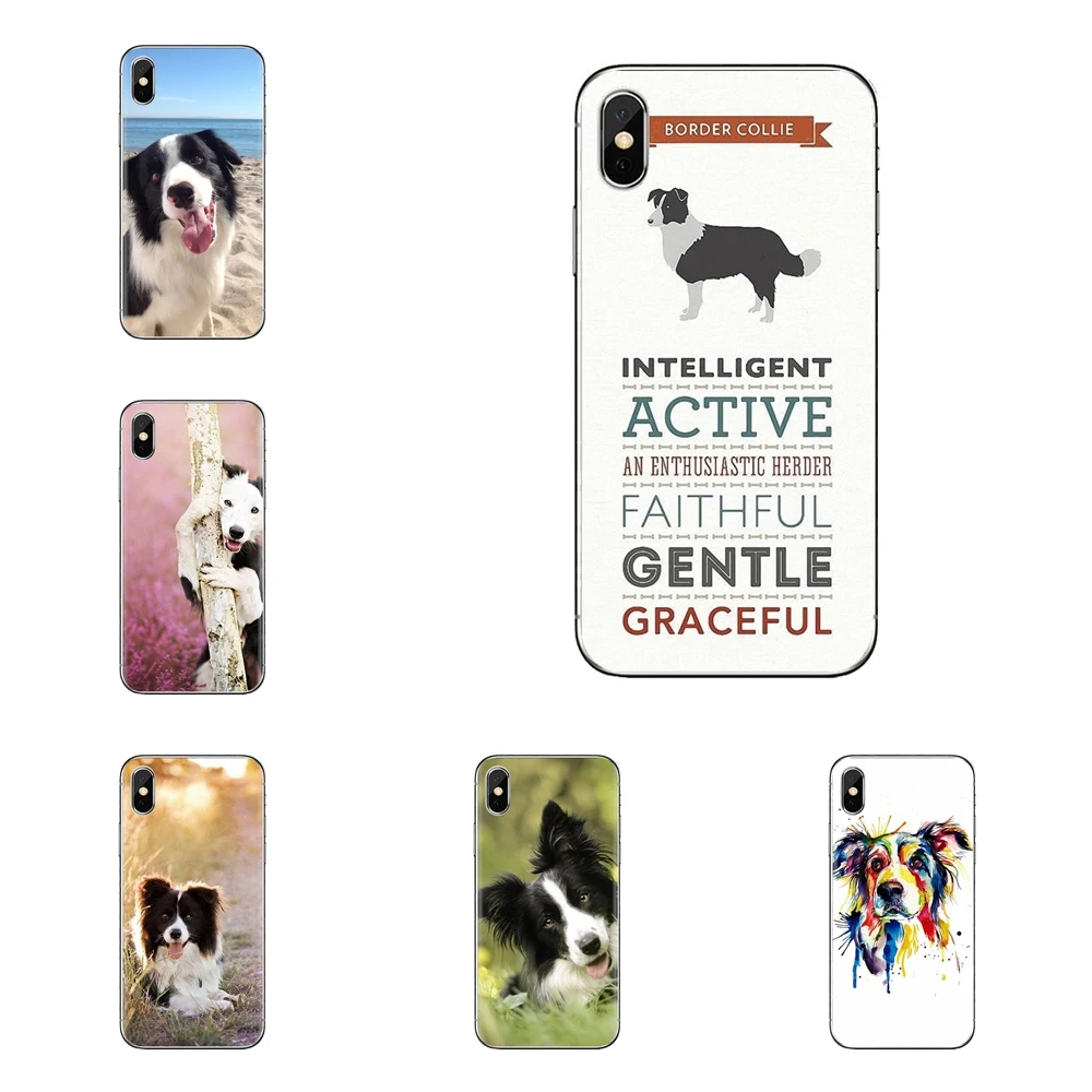 For Samsung Galaxy A3 A5 A7 A9 A8 Star A6 Plus 2018 2015 2016 2017 Border Collie Dog Soft Transparent Shell Covers |