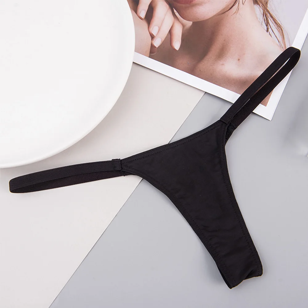 1pc Women's Panties Thong Milk Silk Underwear Sexy Low-Waist T-Back G-string Sexy Lingerie