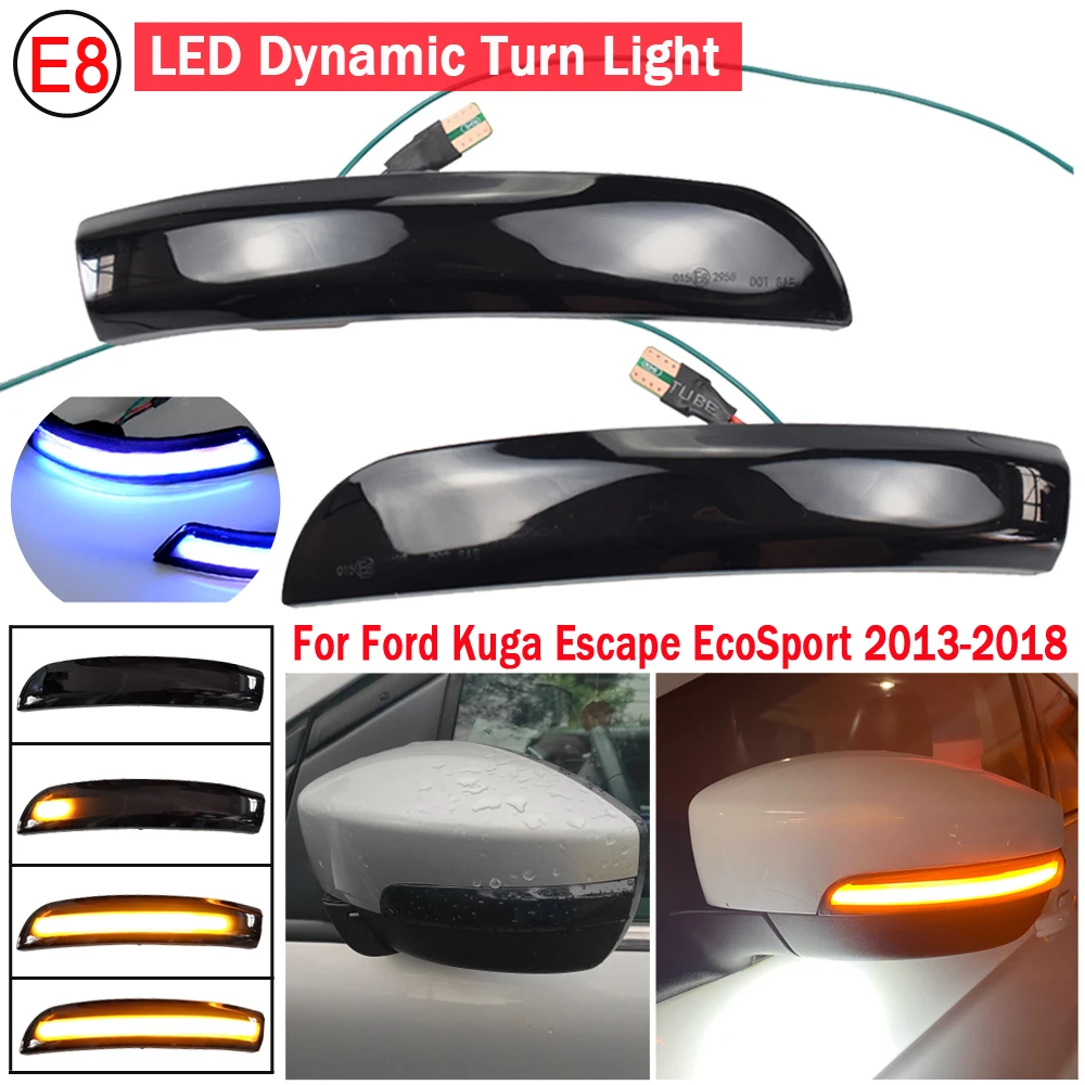 Светодиодный динамический поворотник для Ford Kuga Escape EcoSport 2013-18 Focus 3 MK3 SE ST RS |