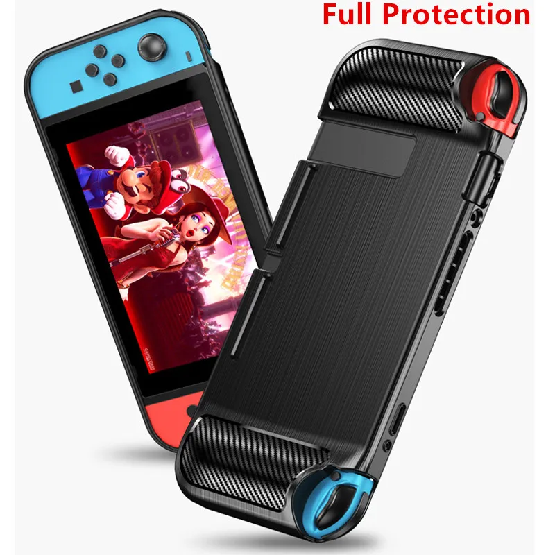 Nintend Switch Soft Drawing Process Full Protective Case Cover Shell For Nitendo Switch Console Handle Grip Holder W/ Key Button images - 6