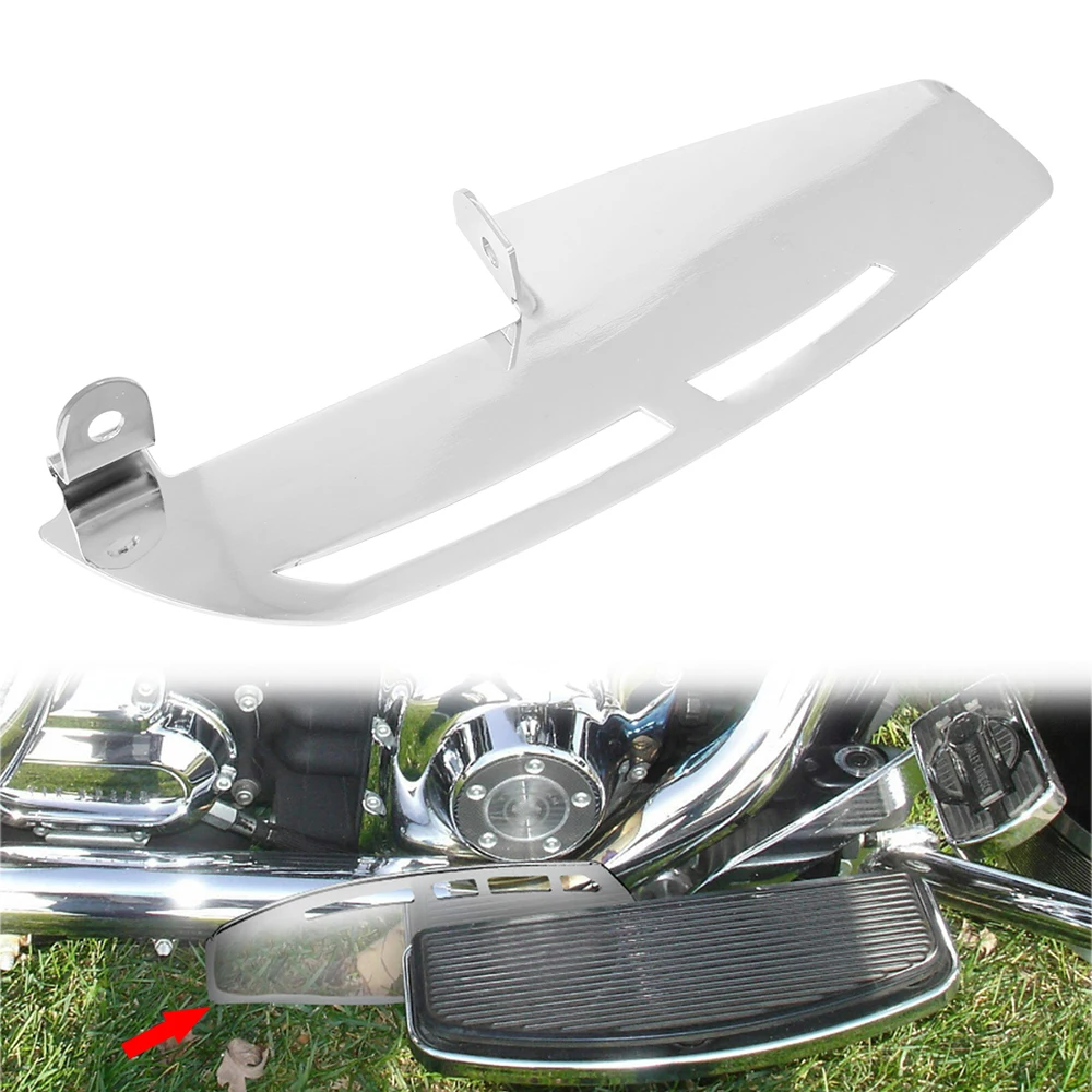 Motorcycle Chrome Driver Floorboard Footboard Heel Guard For Harley Touring Road King Electra Glide Softail CVO Ultra FLTRUSE | Автомобили