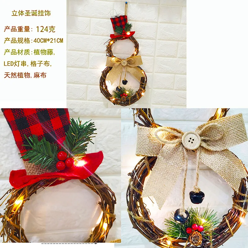 

Christmas decorations Home decoration wreath pendant LED wreath wall door hanging