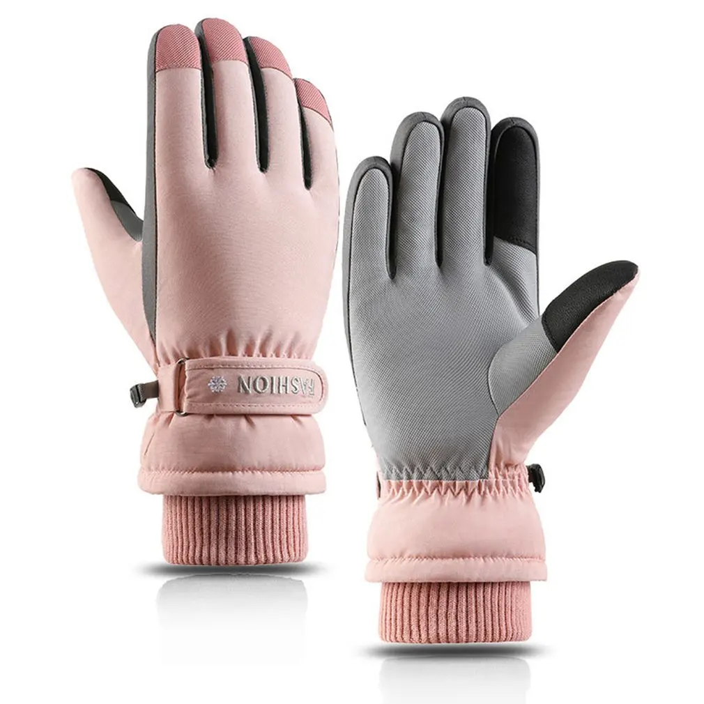 

Gloves Women Autumn And Winter Waterproof And Cold-proof Plus Velvets Thickened Sports Riding Warm And Windproof Gloves