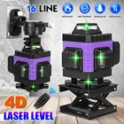 4D 16 линий зеленые Лазерные уровни 360 горизонтальный и вертикальный Крест линии с функцией автоматического самовыравнивания супер мощный в помещении и на открытом воздухе