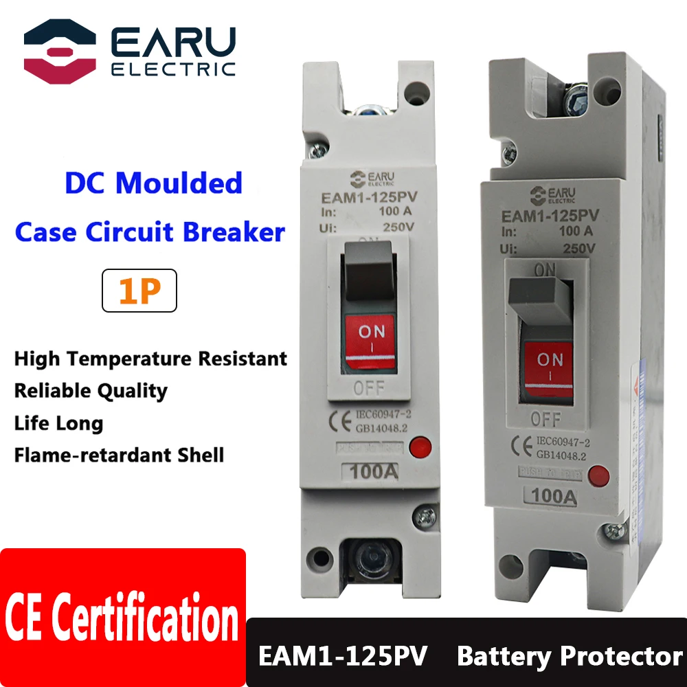 

EAM1-125PV 1P DC Литой выключатель цепи, переключатель солнечной батареи, главный переключатель питания автомобиля