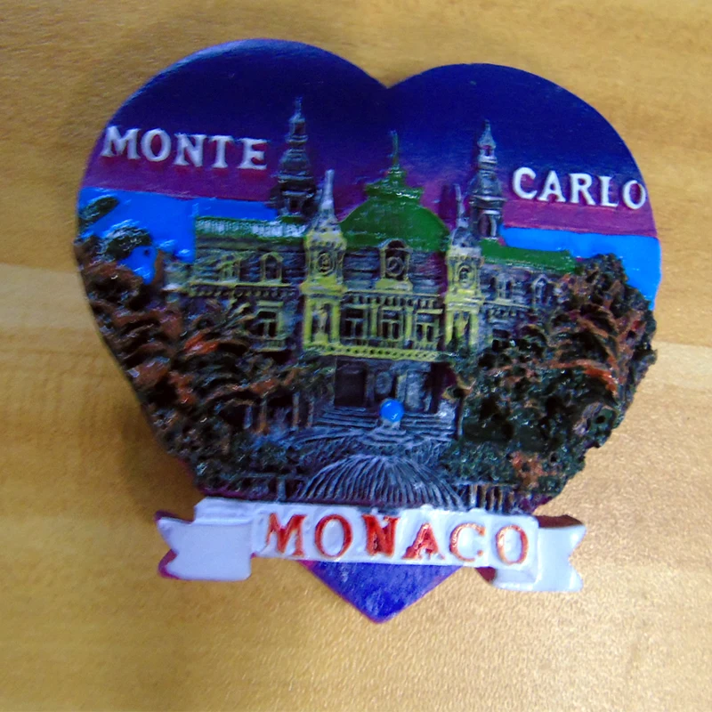 3d Fridge Magnet Monaco Tourist Souvenirs Craft gift Resin Refrigerator Sticker Magnets Stickers Decoration | Дом и сад
