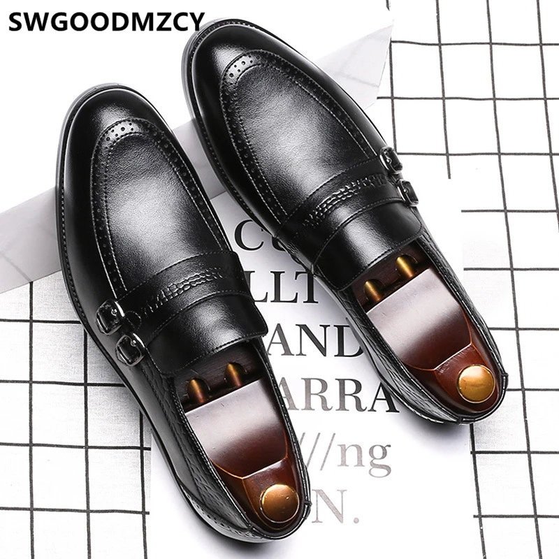 

Classic Shoes Men Formal Loafers Men Leather Dress Shoes Italian Brand Men Party Shoes Coiffeur Sepatu Slip On Pria Buty Meskie