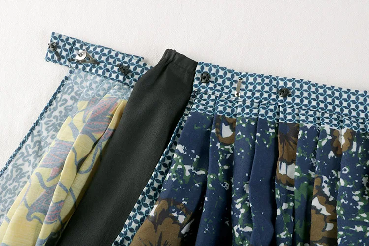 

2021 New Summer High Waist Zipper folk-custom Style Skirt Loose Print Mid-length A-line Women Skirts