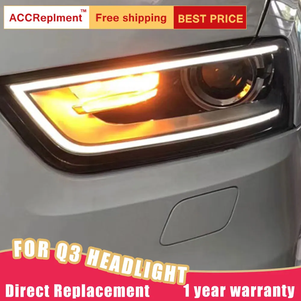 2 шт. светодиодный ные фары для Audi Q3 2013-2015 Автомобильные ангельские глазки