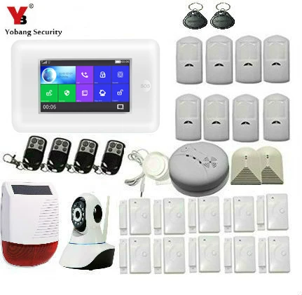 4 3 дюймов Сенсорная панель WIFI GPRS GSM домашняя охранная сигнализация приложение