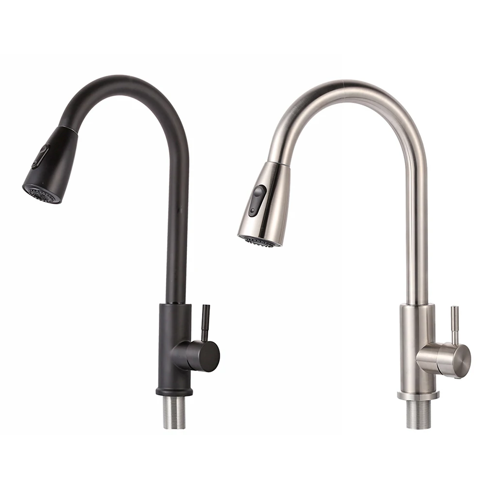 

Pull Out Rotatable Kitchen Faucet Single Hole Hot Cold Water Stream Mixer Sprayer Sink Deck Mounted Tap Hardware Tool