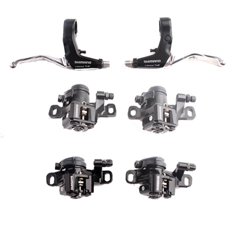 SHIMANO M421 M375 M416V 1 пара Универсальный Полный алюминиевый сплав Велосипедный