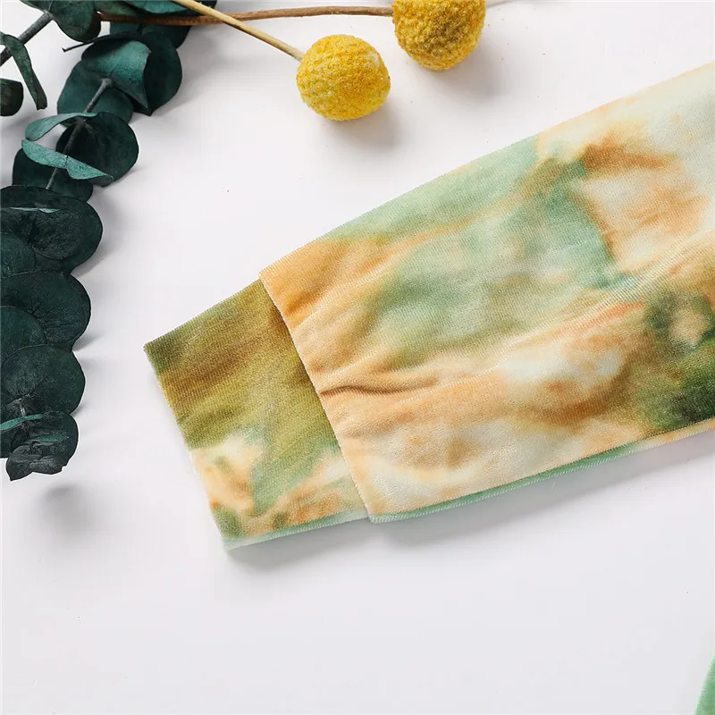 

Toddler Baby Boy Girls Clothing Newborn Infant Tie Dye Print Hooded Sweatshirt+Pants Newborn Baby Girls Casual Tracksuit Outfits