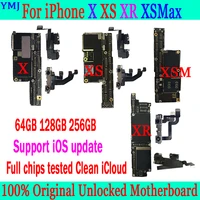 100 original unlocked for iphone x xr xs max motherboard with full chips free icloud logic board ios system support update