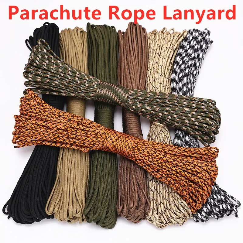 

2021 New 5M Dia.4mm 9 stand Cores Rope For Survival Parachute Cord Lanyard Camping Climbing Camping Rope Hiking Clothesline