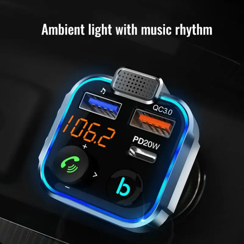 

FM-трансмиттер BT23 для автомобиля, Bluetooth 5,0, 20 Вт, 12/24 в пост. Тока