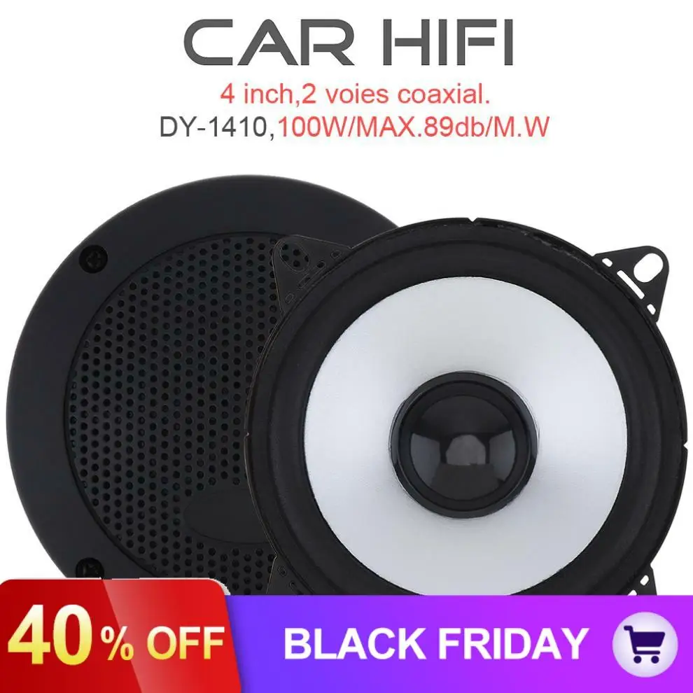 2 шт./лот, 4 дюйма, 80 Вт, 12 В, автомобильный HiFi коаксиальный динамик, автомобильная дверь, авто аудио, стерео, полный диапазон частот, Громкий динамик для автомобилей