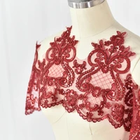3yardlot new lace fabric accessories wedding dress veil headdress diy handmade jewelry car bone flower sequins lace trim rs460