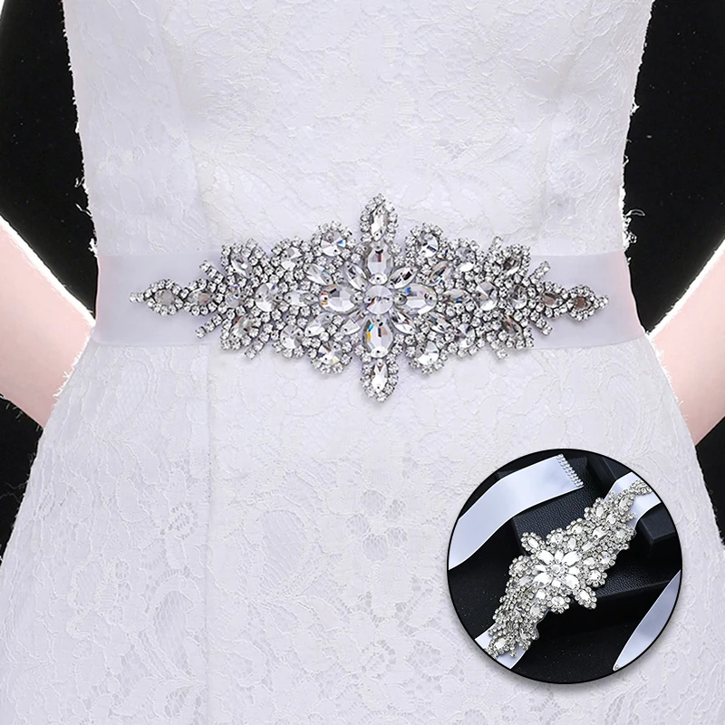 

Luxury Rhinestone Wedding Belts Girdles for Women Bridesmaid Bridal Dress Sequin Belt Waistband Female Accessories