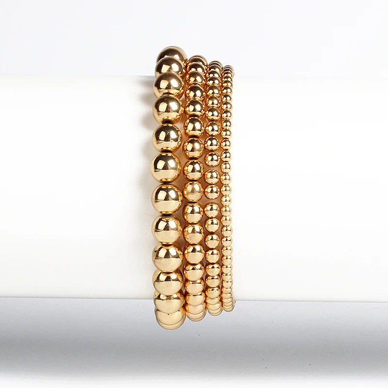 

Weight Loss No-Magnetic Therapy Bracelets For Men Women KC Gold color Hematite Stone Beads Stretch Health Care Bracelet Jewelry