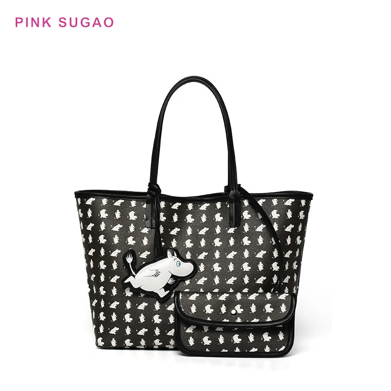 

Pink Sugao luxury handbags women bags designer shopping bag for women leather purses and handbags 2PCS composite bag shoulder