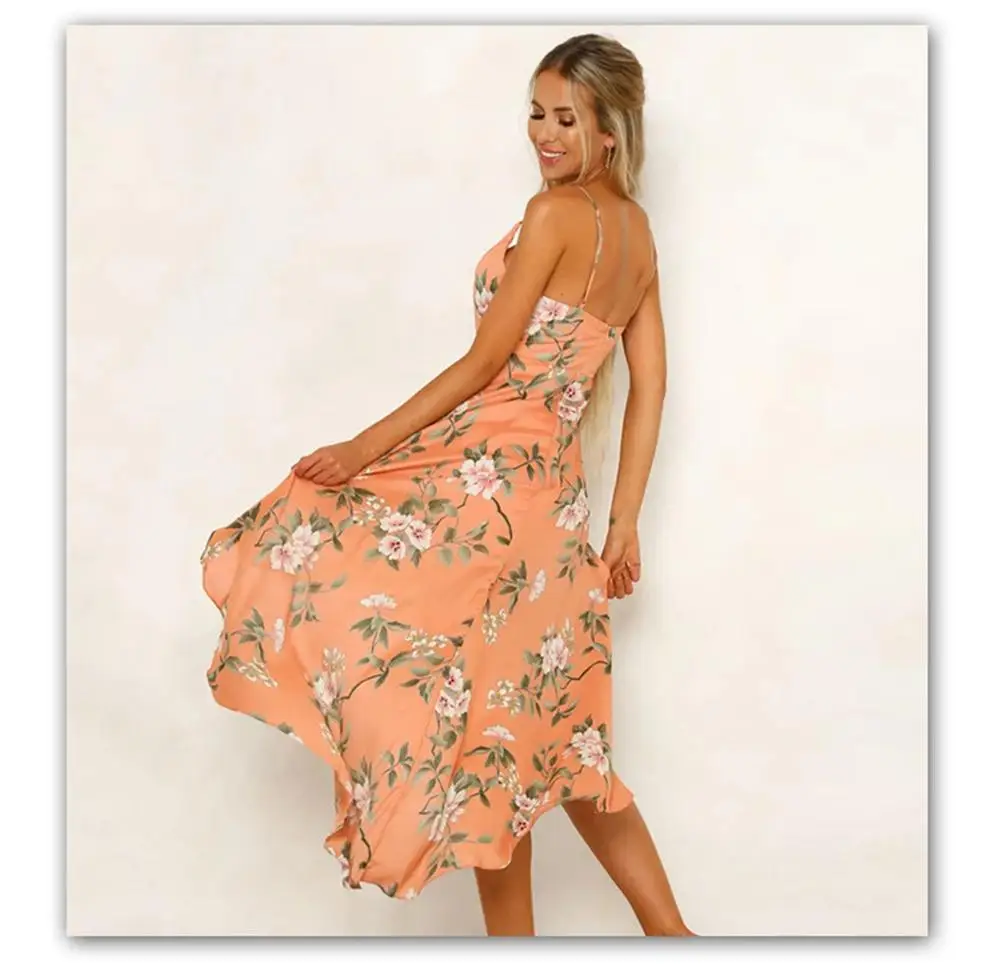 2019 Новое винтажное белое шифоновое платье с цветочным принтом женское летнее