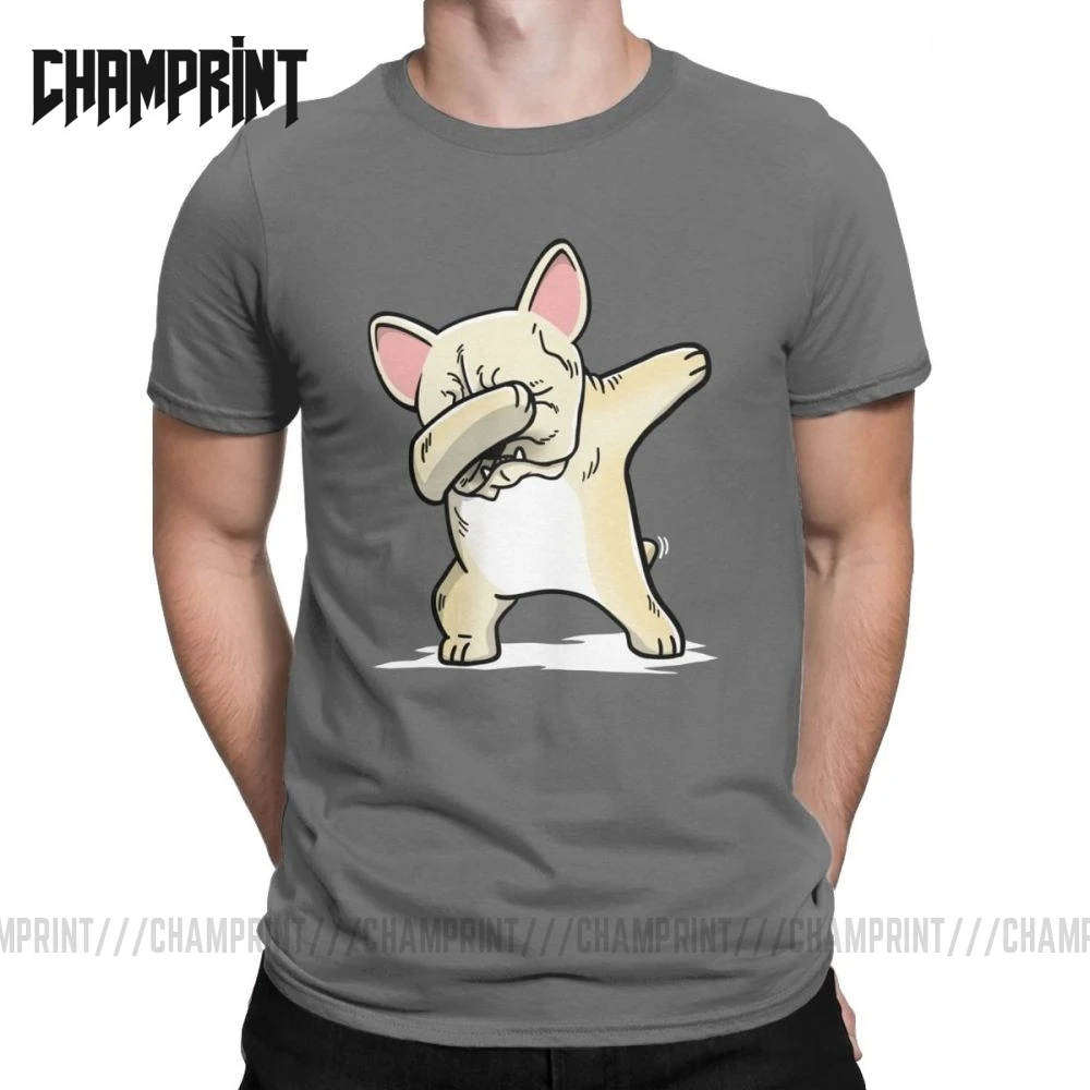 

Funny Dabbing Cream French Bulldog Dog Lover T Shirt Men's 100% Cotton 2019 T-Shirt O Neck Tees Clothes Unique Plus Size 4XL 5XL