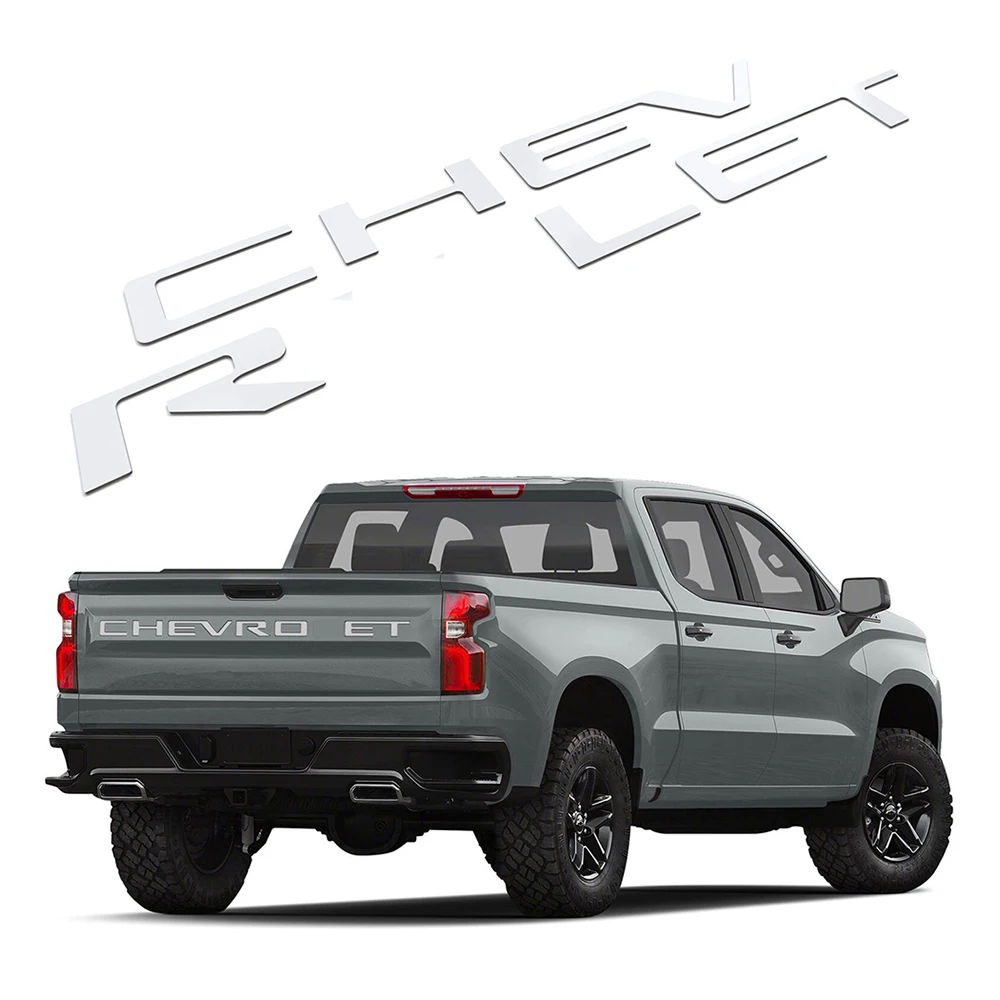 Подходит для модификации вставок задней двери Chevrolet SILVERADO CHEVROLET пикап стандартные 3D буквы.