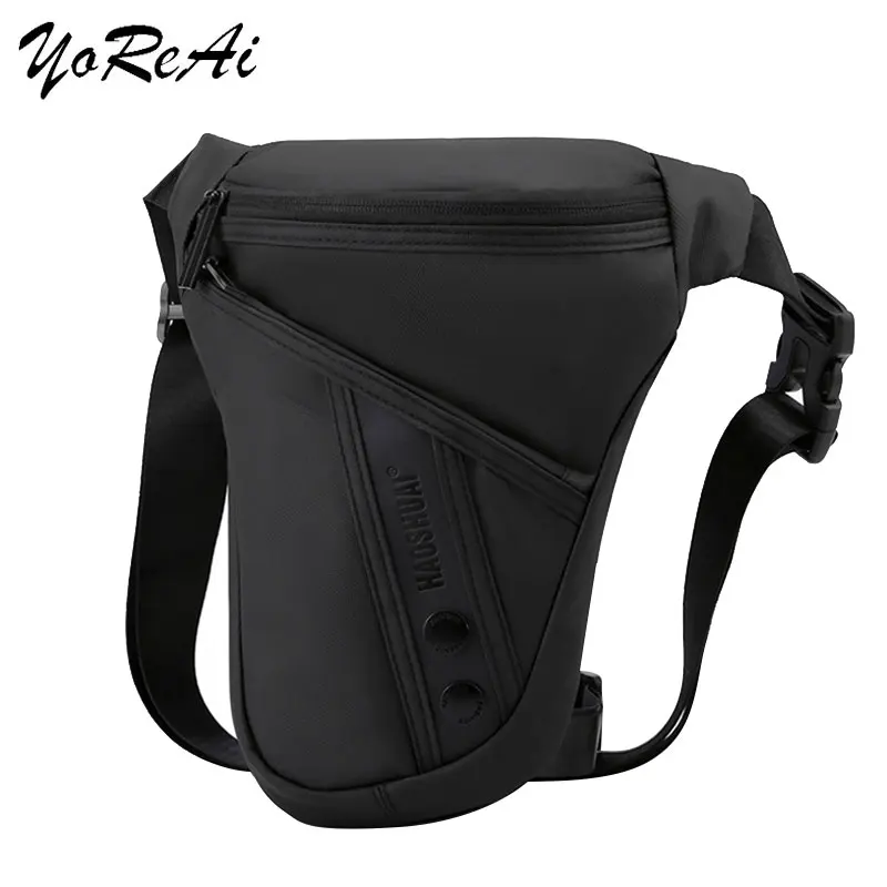 

YoReAi High Quality Men Nylon Waterproof Leg Bag Motorcycle Multi-purpose Messenger Shoulder Bags Belt Hip Bum Waist Fanny Pack