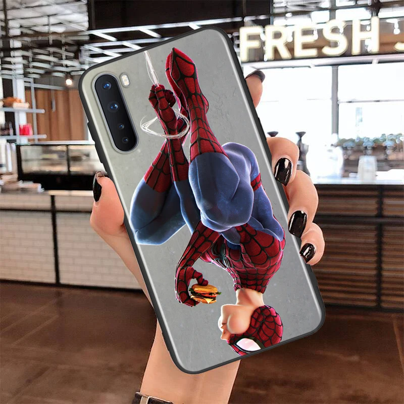 

Soft TPU Cover Marvel Spiderman for OnePlus Nord N100 N10 8T 8 7T 7 6T 6 5T Pro Black Phone Case